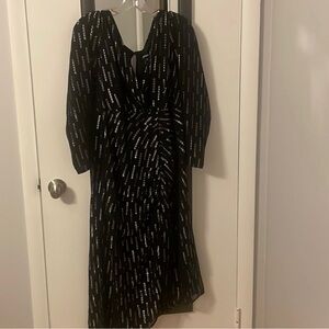 Express black & silver cocktail dress.